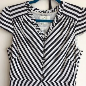 Kate Spade Black & white striped dress
